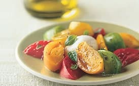 Heirloom Tomato and Burrata Cheese Salad