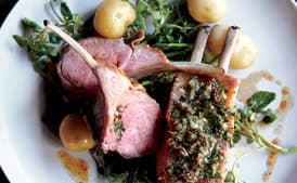 Herb-Crusted Rack of Lamb with New Potatoes