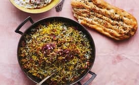 Herb Rice with Green Garlic, Saffron, and Crispy Shallots