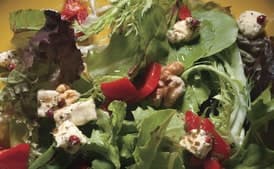 Herb Salad with Feta, Roasted Red Peppers, and Toasted Nuts