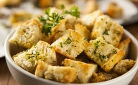 Herbed Garlic and Parmesan Croutons