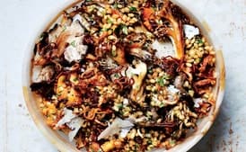 Herby Barley Salad With Butter-Basted Mushrooms