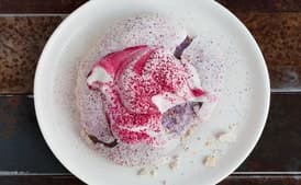 Hibiscus Pavlova with Lemon-Hibiscus Cream