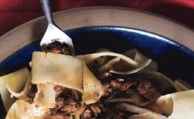 Homemade Pappardelle with Bolognese Sauce