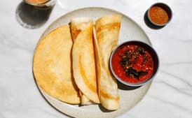 Homestyle Dosas with Tomato Chutney