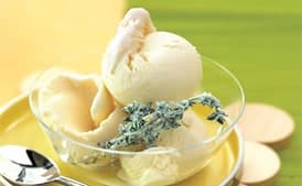 Honey and Thyme Ice Cream with Candied Thyme