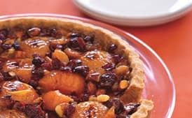 Honey-Caramel Tart with Apricots and Almonds