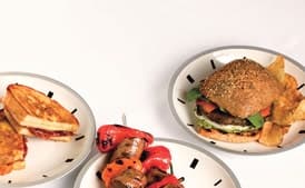 Honey-Mustard Chicken-Sausage Kebabs