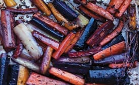 Honey-Roasted Carrots with Tahini Yogurt