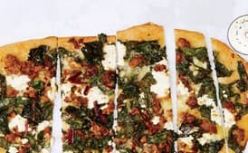 Hot Sausage and Crispy Chard Pizza