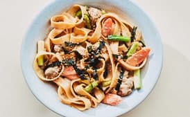Hot Sesame Noodles with Scallions and Pork