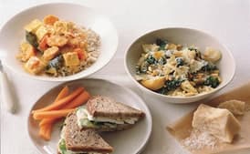 Hummus and Feta Sandwiches on Whole Grain Bread