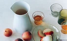 Ice-Wine Sorbet with White Peaches