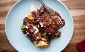 Instant-Pot Red Chicken Enchiladas