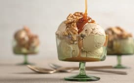 Irish Coffee Sundaes with Caramel Whiskey Sauce