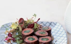 Japanese Beef and Scallion Rolls