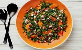Kale Salad with Persimmons, Feta, and Crisp Prosciutto