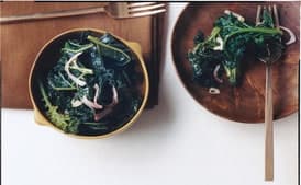 Kale with Pickled Shallots