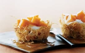 Kataifi with Candied Pumpkin and Yogurt