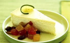 Key Lime Cheesecake with Tropical Dried-Fruit Chutney