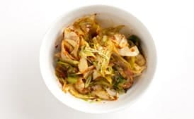 Kimchi-Style Sautéed Cabbage