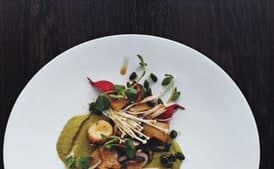 King Oyster Mushrooms with Pistachio Purée