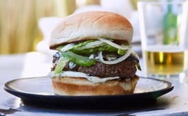 Lamb Burgers with Lemon-Caper Aioli and Fennel Slaw