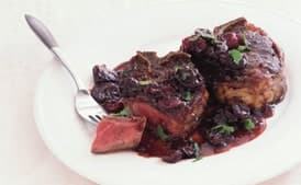 Lamb Chops with Dried Cherries and Port