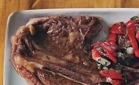 Lamb Chops with Roasted-Eggplant Relish