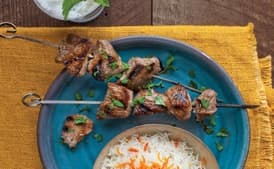 Lamb Kebabs in Pomegranate-Walnut Marinade