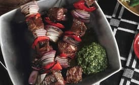 Lamb Kebabs with Mint Pesto