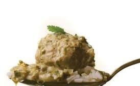 Lamb Meatballs in Green Curry Sauce