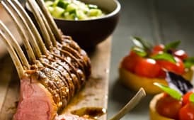 Lamb Rack with Cucumber Yogurt
