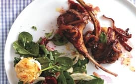 Lamb Rib Chops with Quick Cherry Pan Sauce