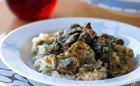 Lamb Stew with Leeks and Baby Artichokes