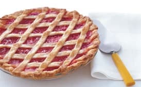 Lattice-Topped Strawberry-Rhubarb Pie
