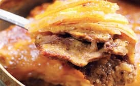 Layered Beef and Root Vegetables in a Spicy Coconut Curry