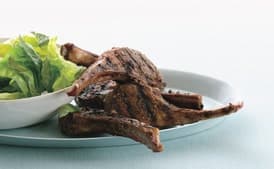 Lebanese Lamb Chops with Lemony Lettuce