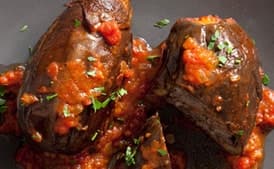 Lebanese Style Stuffed Eggplant