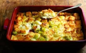 Leek Bread Pudding