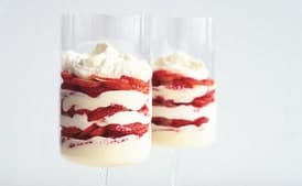 Lemon and White Chocolate Mousse Parfaits With Strawberries