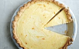 Lemon Buttermilk Pie with Saffron