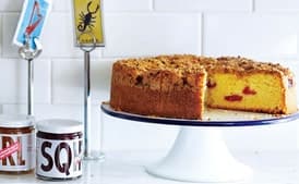 Lemon Cake with Raspberries and Pistachios