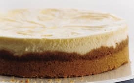 Lemon Curd Marbled Cheesecake