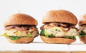 Lemon Herb Chicken Burgers with Thousand Island Dressing