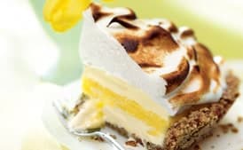Lemon Meringue Ice Cream Pie in Toasted Pecan Crust