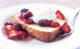 Lemon Pound Cake with Berries and Whipped Cream