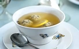 Lemon-Scented Chicken Soup with Parsley-Sage Matzo Balls