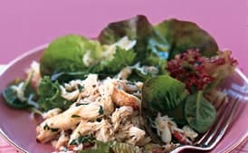 Lemony Crab Salad with Baby Greens