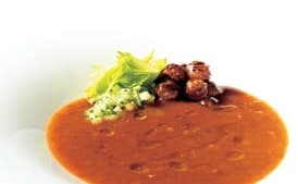 Lentil Soup, Date Balls, Celery Salad